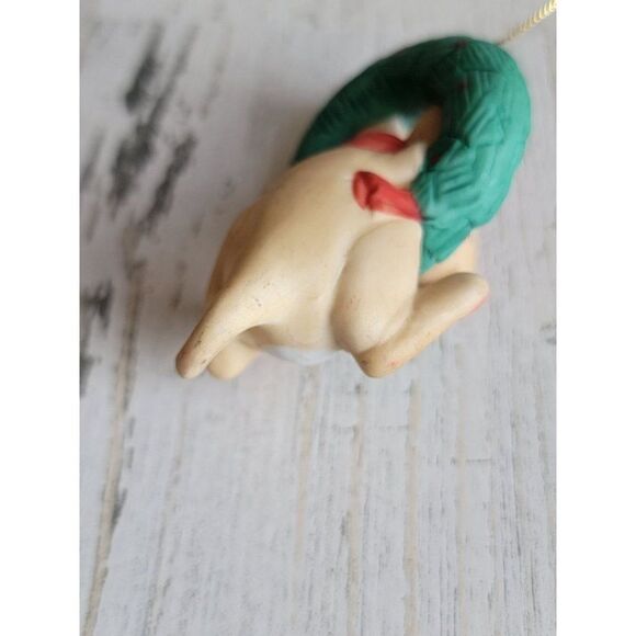 Ceramic wreath hanging Mouse cute ornament Xmas - Picture 6 of 6